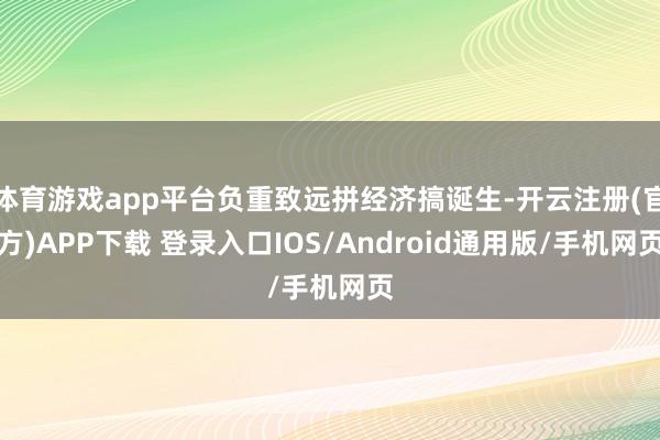 体育游戏app平台负重致远拼经济搞诞生-开云注册(官方)APP下载 登录入口IOS/Android通用版/手机网页